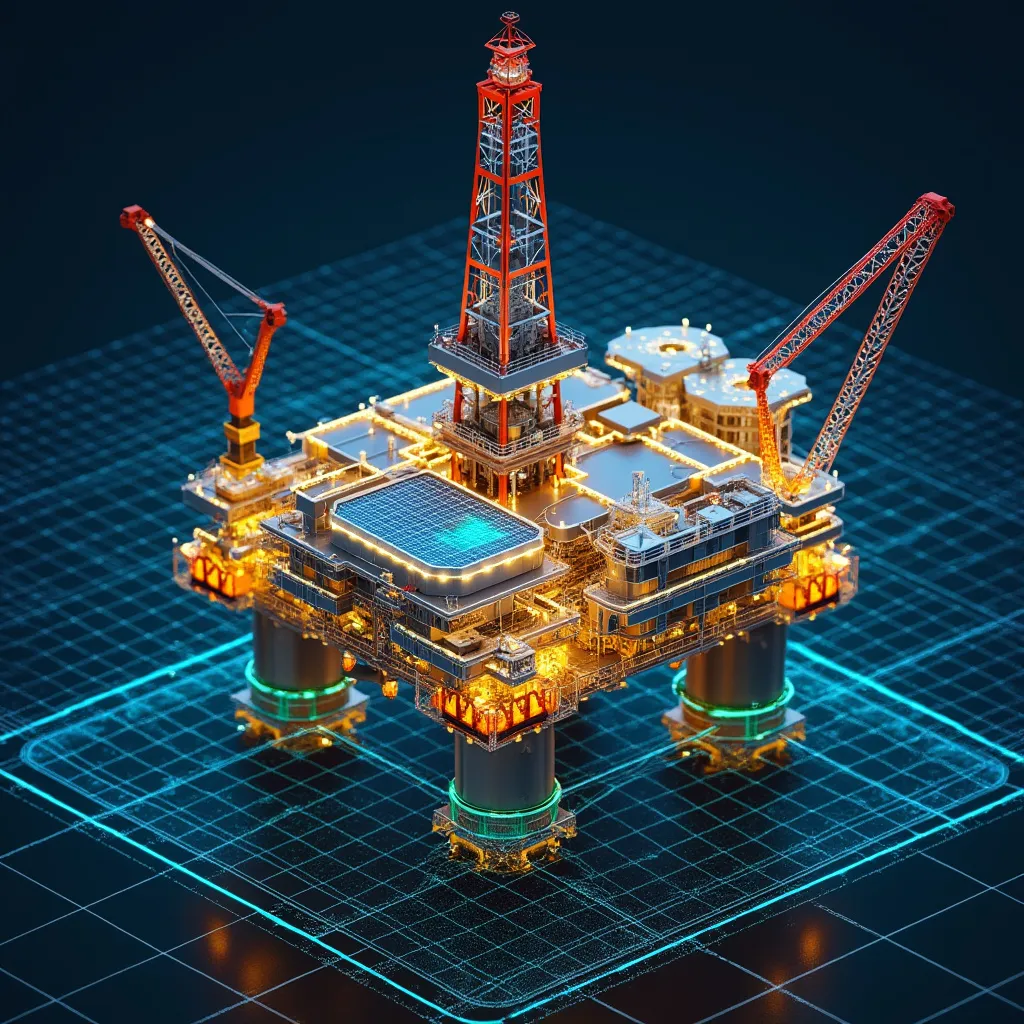 Gemelo digital de plataforma petrolera