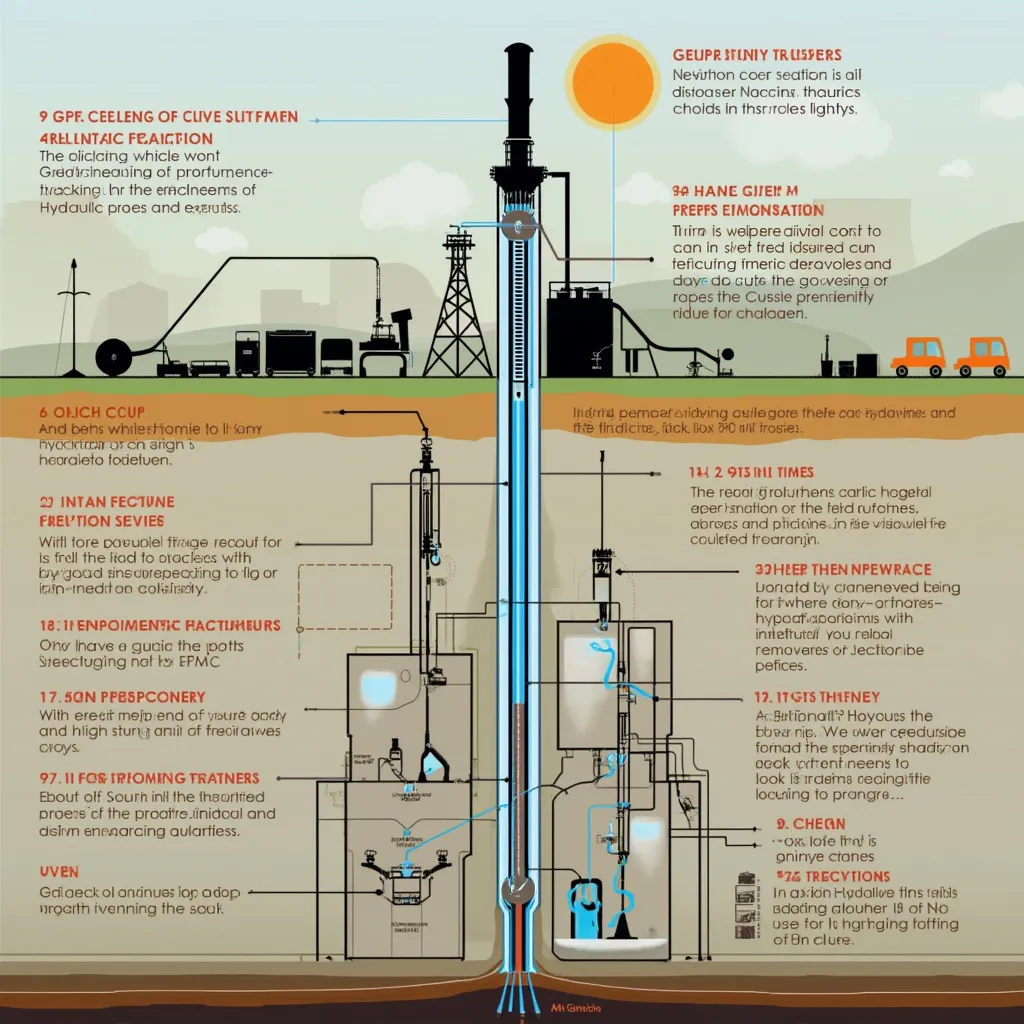 Infografía del proceso de fracking
